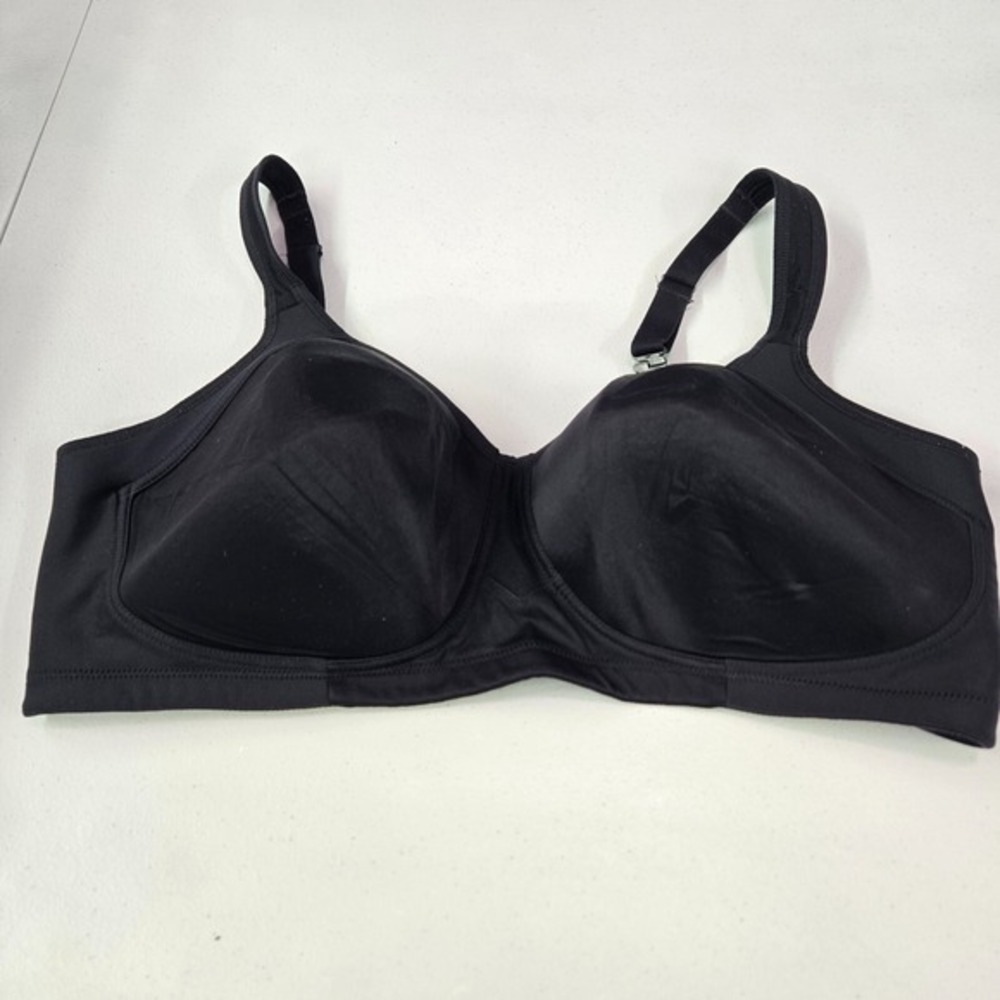 Vanity Fair Women Bra 42DD Black Lightly Lined Wireless Adjustable Straps